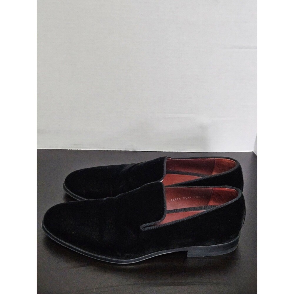 Sz 9.5 Magnanni Dorio Venetian Velvet Loafer Black Mens MSRP $425